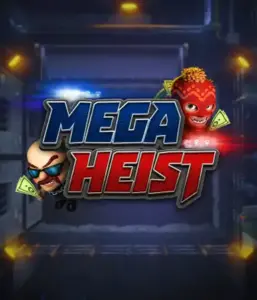 Get ready for the exciting world of the Mega Heist game by Relax Gaming, featuring mischievous characters ready to undertake a bank heist. This graphic depicts the intensity of the heist with its striking logo and a shadowy vault backdrop. Great for fans of heist movies, delivering a thrilling gaming experience. 